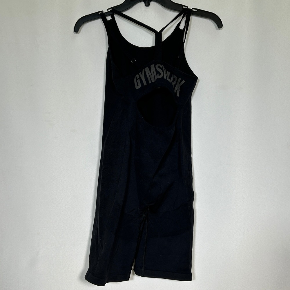 Gymshark Energy+ Seamless Romper Black Athletic Bodysuit Women's SMALL